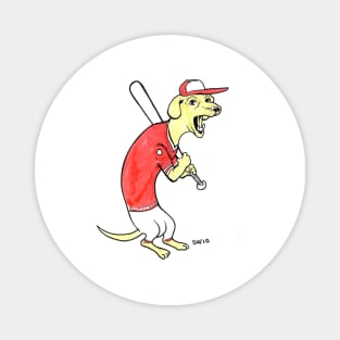 Dachsund Baseball Magnet